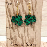 St. Patrick's Day Shamrock Dangle Earrings