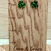 St. Patrick's Day Shamrock Stud Earrings