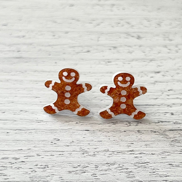 Gingerbread Stud Earrings