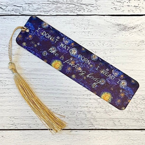 **ADULT CONTENT** Engraved Patterned Bookmark with Tassel