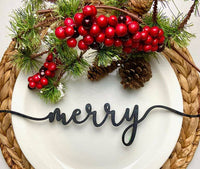 Set of 6 Christmas Acrylic Place Cards