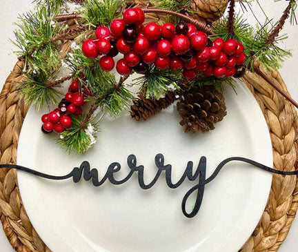 Set of 6 Christmas Acrylic Place Cards
