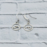 Waves - Ocean - Antique Silver - Dangling Earrings - Beach Themed Gifts
