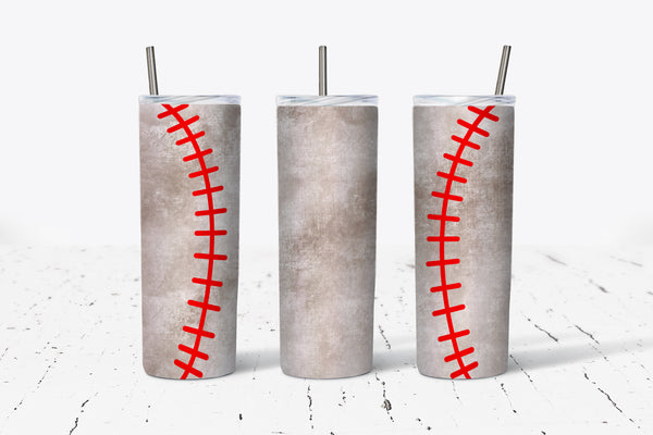 Baseball - 20oz Tumbler - With Straw - Stainless Steel - Baseball Mom - Baseball Gift