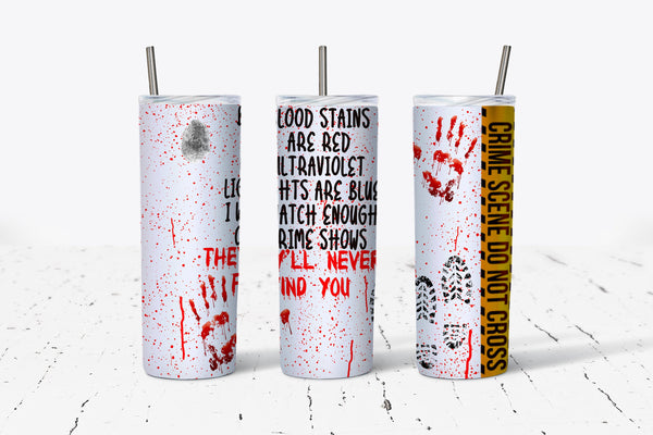 True Crime - 20oz Tumbler - With Straw - Stainless Steel - True Crime Gift