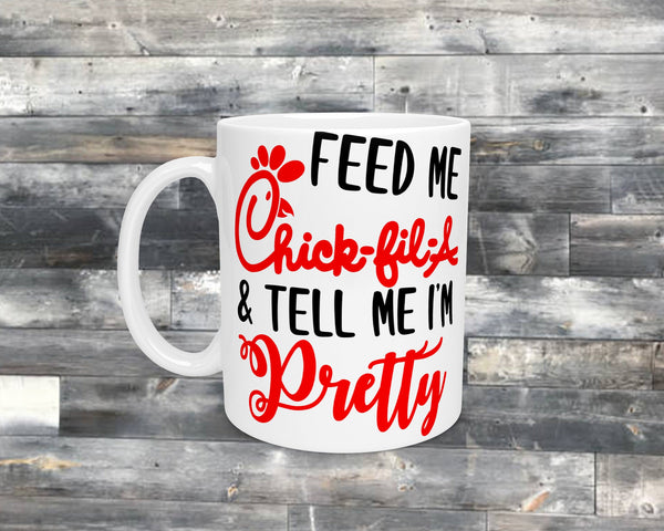 11oz - Ceramic - Coffee Mug - Feed Me Chicken - Funny Mug