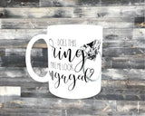 11oz - Ceramic - Coffee Mug - Engagement Gift - Valentines Day - Couples Gift - Engagement Ring