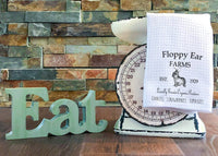 Floppy Ear Farms - Farmhouse - 16x28 - Waffle Weave - Dish Towel - Kitchen Towel - Bunny