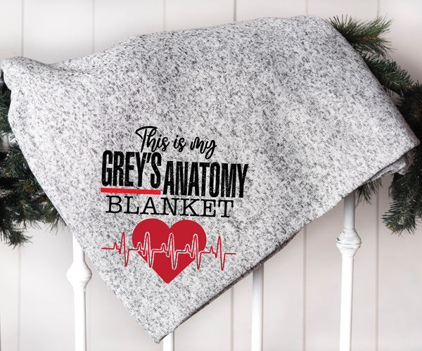 Greys Anatomy Watching Blanket - 50 x 60 inch - Sweater Fleece Throw Blanket - Custom Throw Blanket