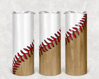 Baseball - Laces - 20oz Tumbler - With Straw - Stainless Steel - Baseball Mom - Baseball Gift