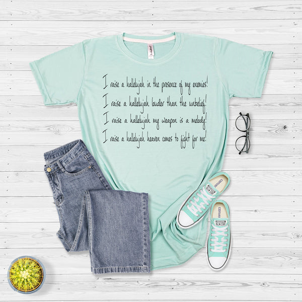 Raise a Hallelujah - Mint  - Adult - Unisex - Graphic Tee - Christian Shirtt