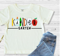 Kindergarten - Cream - Toddler/Youth - Graphic Tee - Back To School